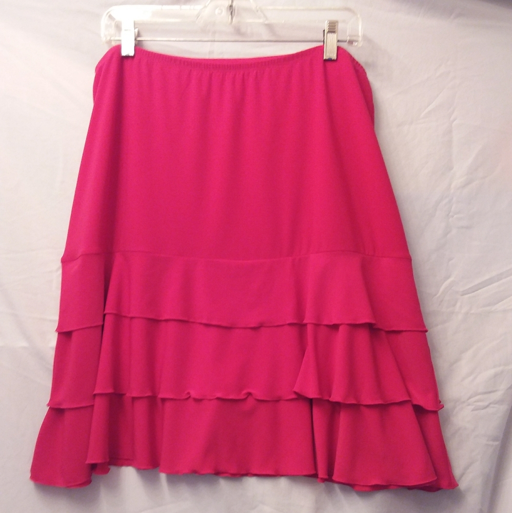 Women's Pink Ruffled Skirt Size L